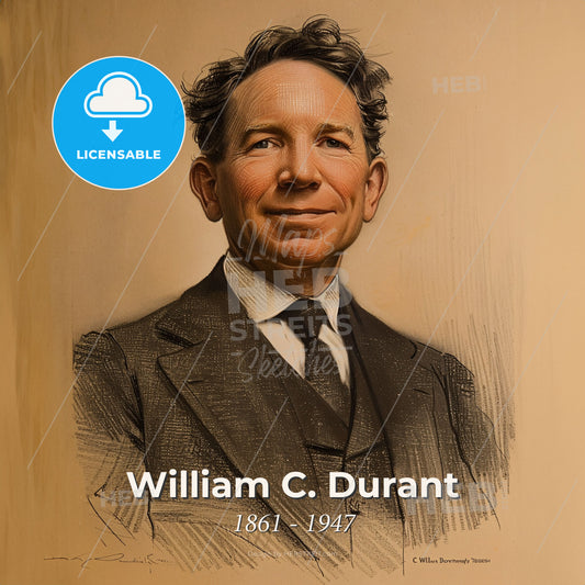 William C. Durant, 1861 - 1947, American entrepreneur and financier - A Man In A Suit And Tie Print Template