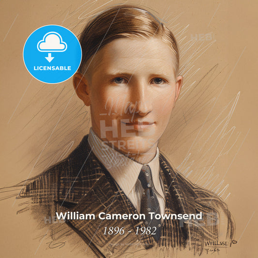 William Cameron Townsend, 1896 - 1982, American missionary - A Man In A Suit Print Template