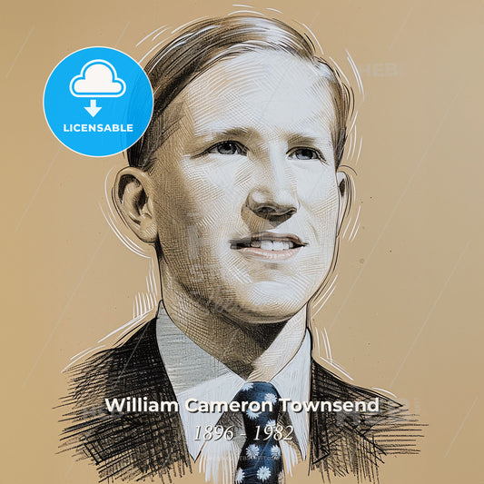 William Cameron Townsend, 1896 - 1982, American missionary - A Man In A Suit And Tie Print Template