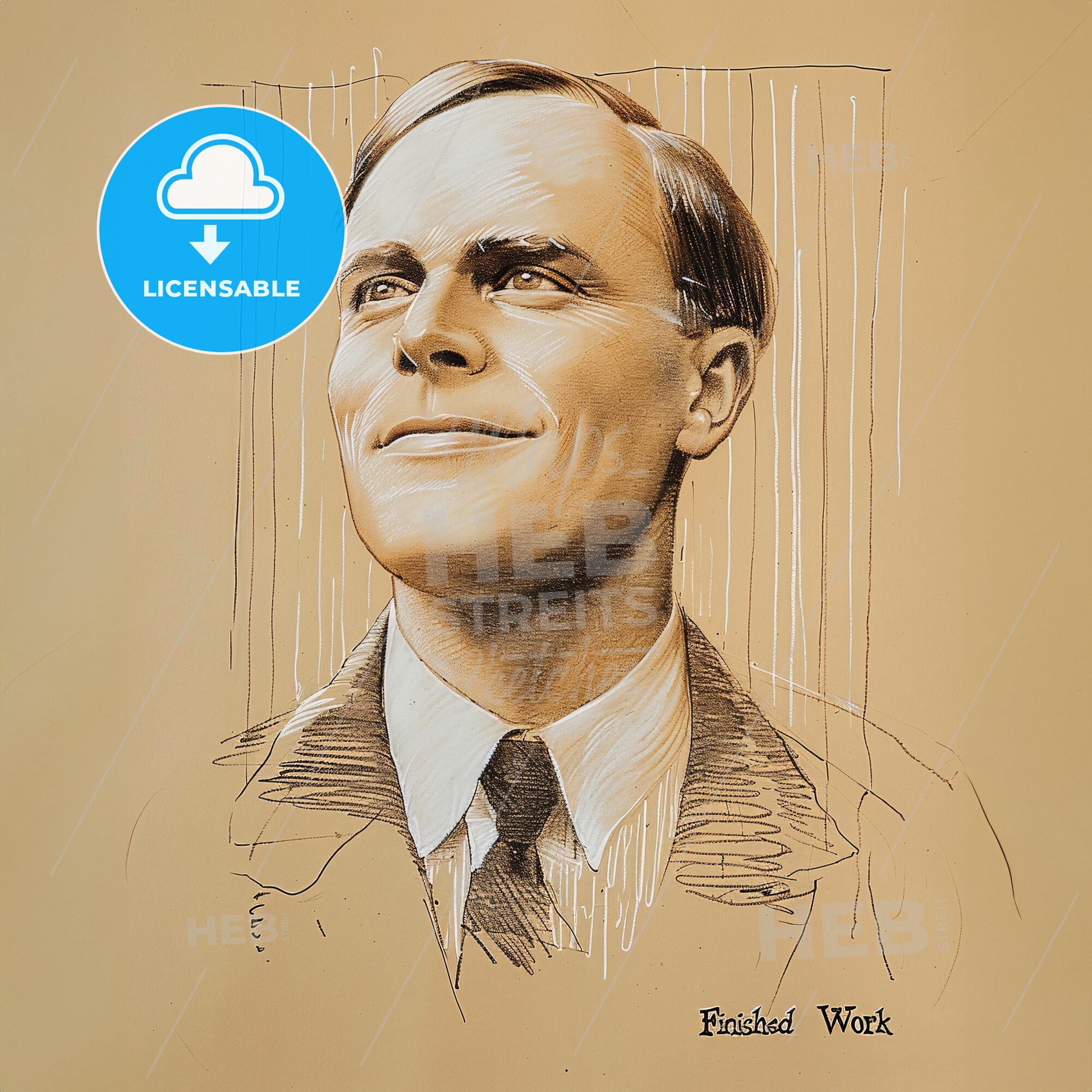 William H. Durham, 1873 - 1912, American Pentecostal preacher - A Drawing Of A Man