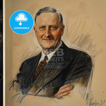 Winthrop Aldrich, 1885 - 1974, American banker - A Drawing Of A Man