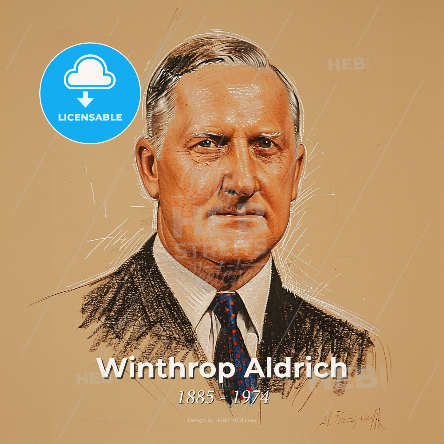 Winthrop Aldrich, 1885 - 1974, American banker - A Man In A Suit And Tie Print Template