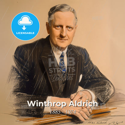 Winthrop Aldrich, 1885 - 1974, American banker - A Man In A Suit And Tie Print Template