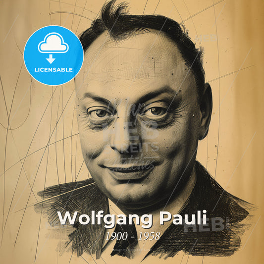 Wolfgang Pauli, 1900 - 1958, Austrian physicist - A Man In A Suit Print Template