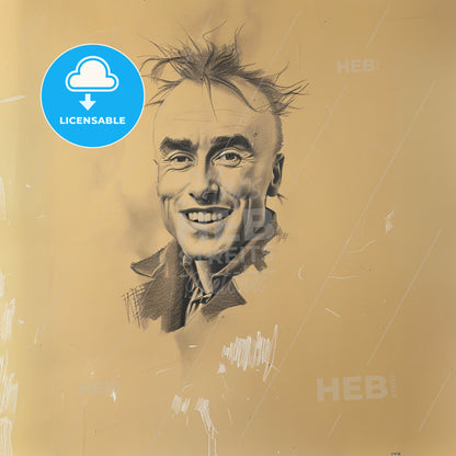 Yves Tanguy, 1900 - 1955, French-American painter - A Drawing Of A Man With Spiky Hair