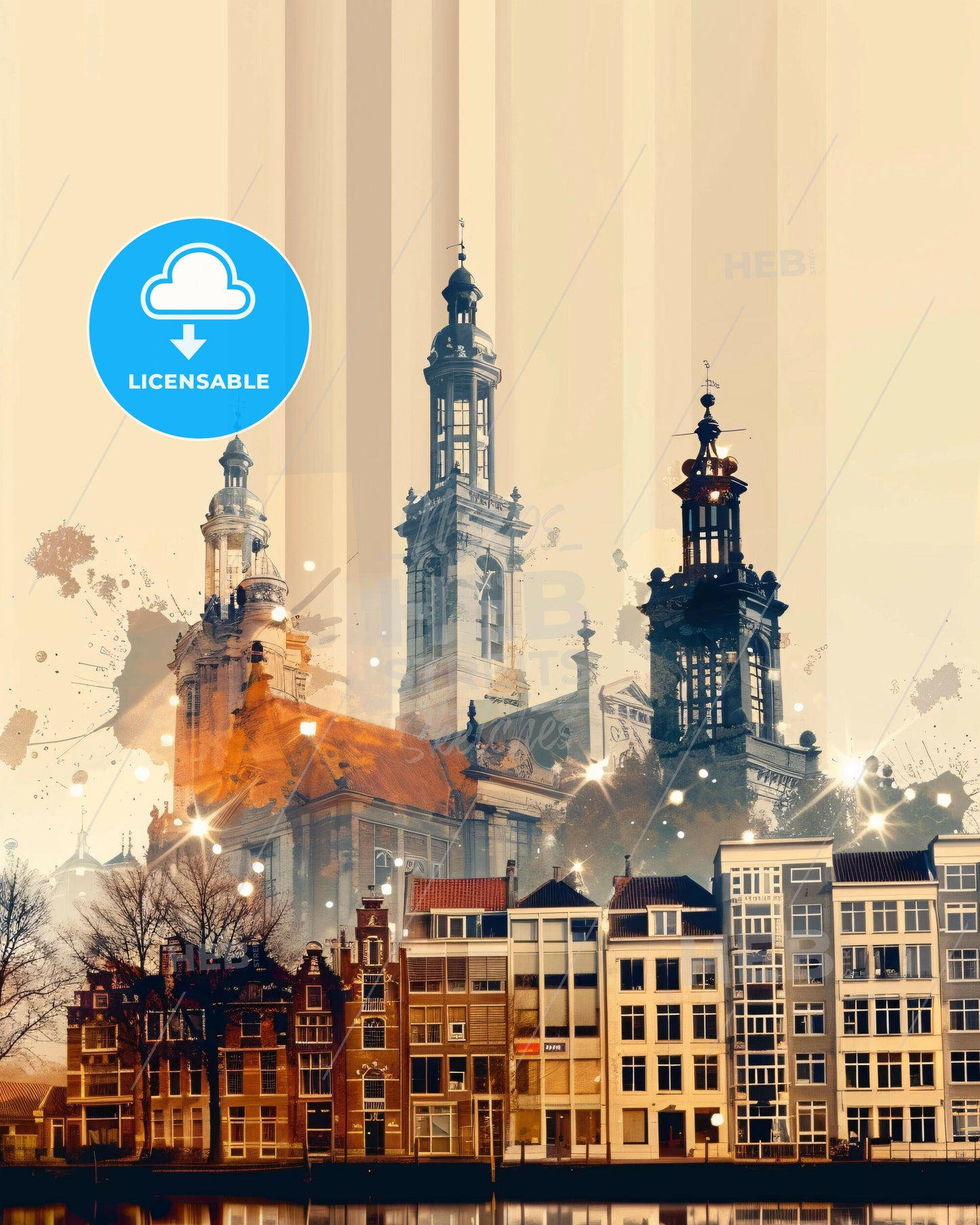 Zaanstad Skyline Sparks Local Charm - A building with towers and a row of buildings