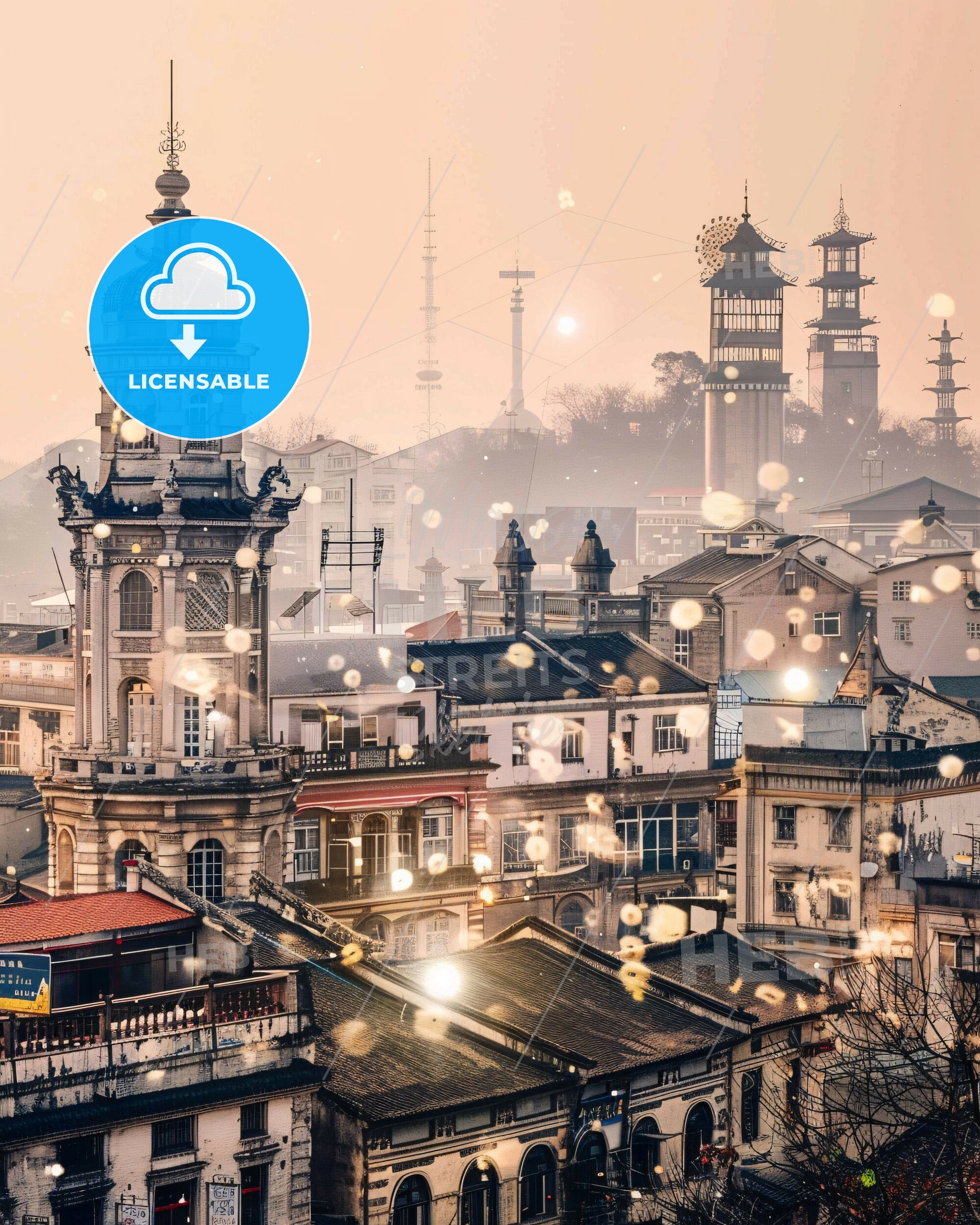 Zhucheng Skyline Composite Art Masterpiece - A city with many buildings