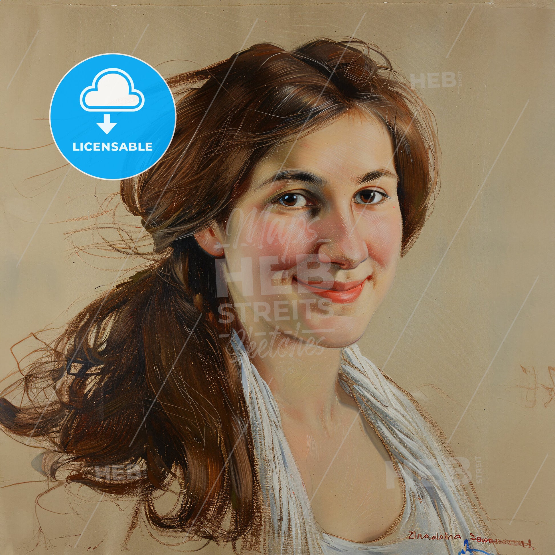 Zinaida Serebriakova, 1884 - 1967, Russian painter - A Painting Of A Woman