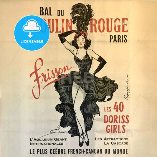 Bal du Moulin Rouge - Dance performance advertisement Print Template.