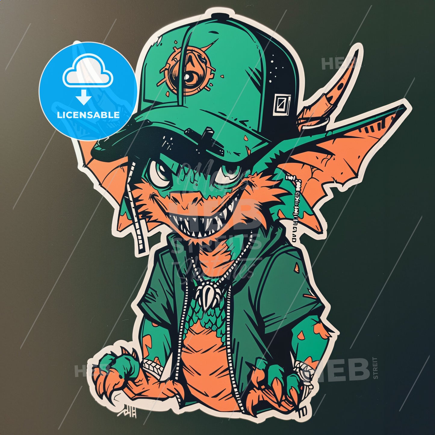 A Cartoon Of A Monster Wearing A Hat