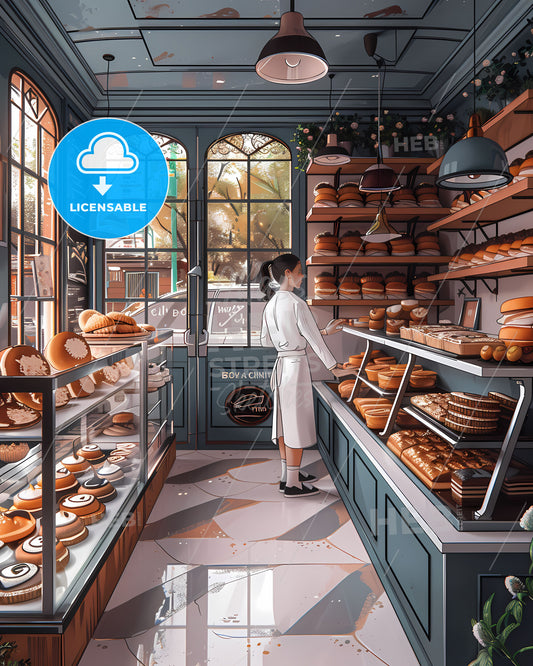 Vibrant Bakery Wall Art Depicting the Importance of Kitchen Cleanliness in Confection Quality