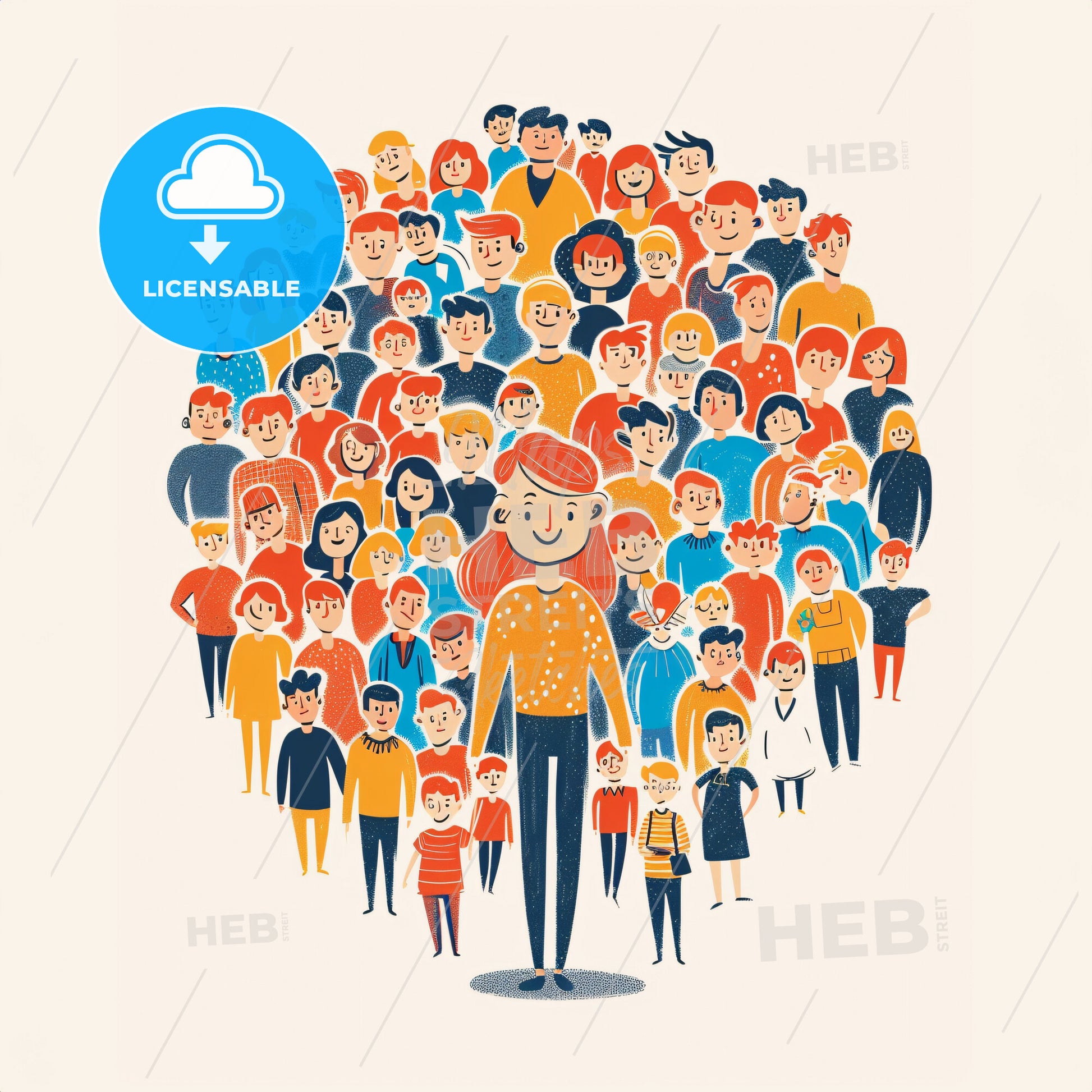 A child stands in the center of a circle formed by parents - A group of people standing in a circle