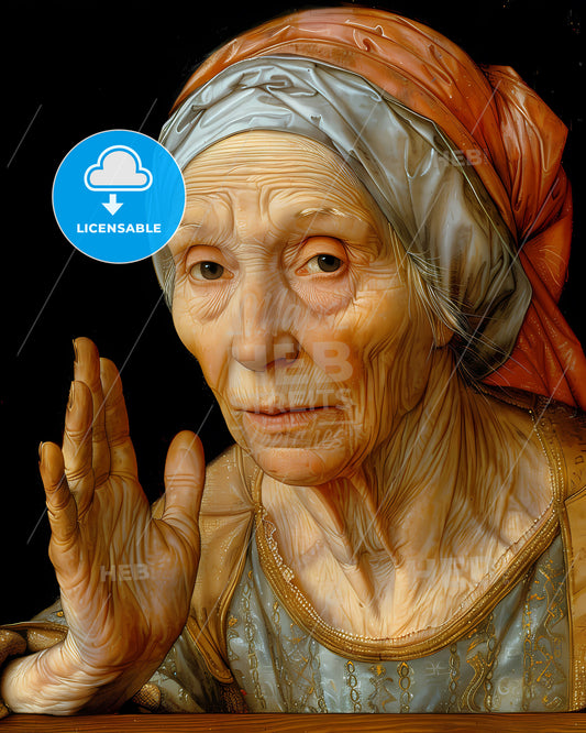 Stock Image: Haunting Gaze of Destitute 17th Century London Statue Woman in Silent Plea for Survival