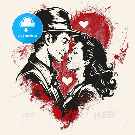 A Man And Woman Looking At Each Other