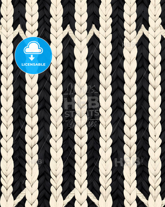 Abstract Geometric Seamless Pattern Textile Design Woven Fabric Neutral Pastel Colors Black White Stripes