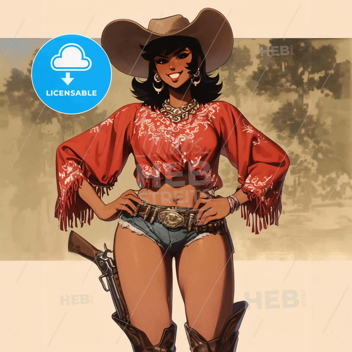A Cowgirl - A Woman In A Cowboy Hat And Boots