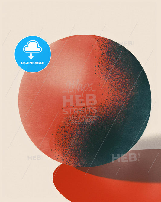 Mesmerizing Crystal Orb on a Tranquil Canvas - A red and black circle