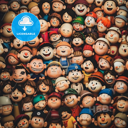 A Large Group Of Cartoon Characters