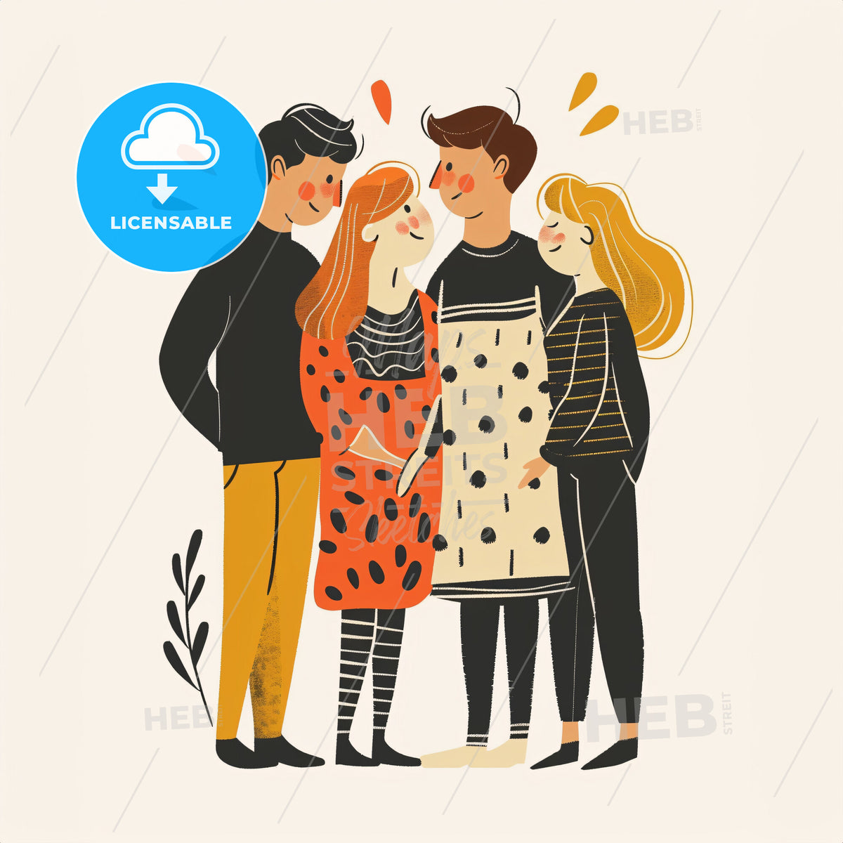 A group of parents stand in a circle - A group of people standing together