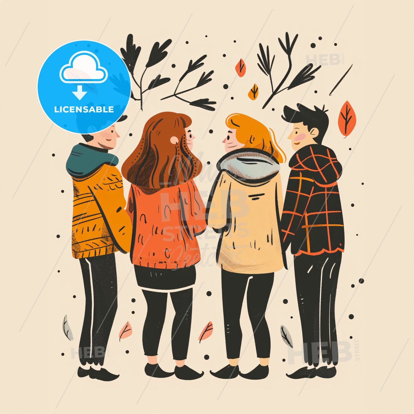 A group of parents stand in a circle - A group of people standing together