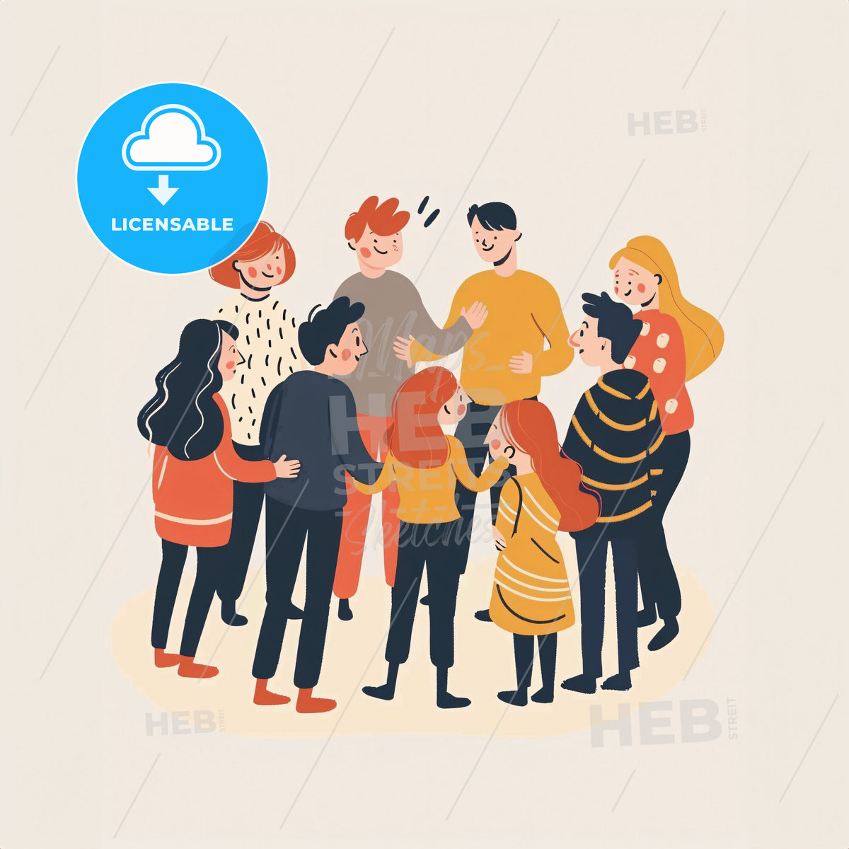 A group of parents stand in a circle - A group of people standing together