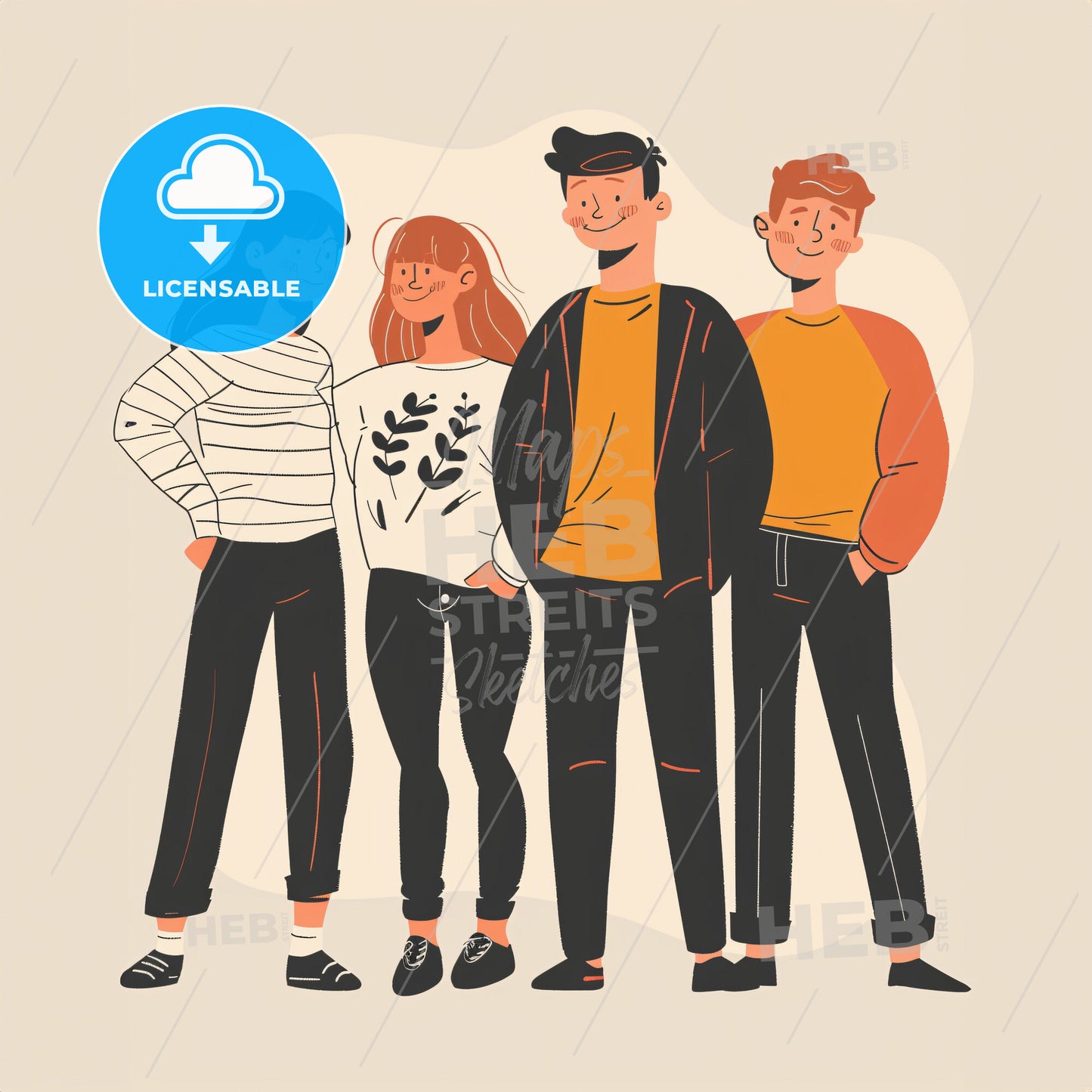 A group of teenagers stand in a circle - A group of people standing together