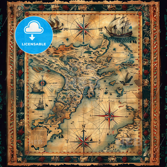 A Map Of A Treasure Island