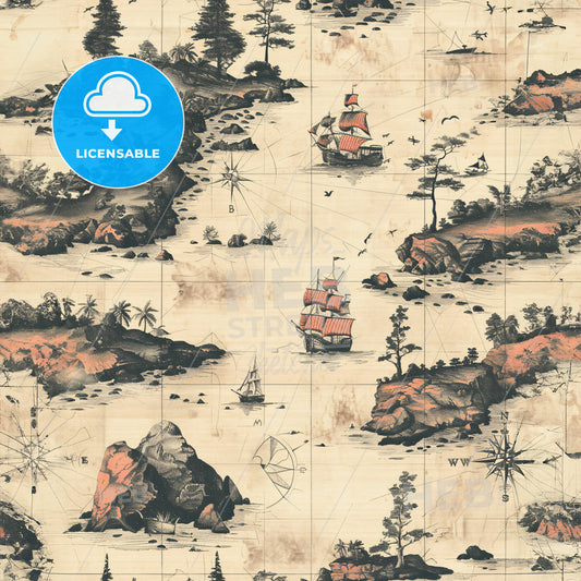 A Map Of A Treasure Island