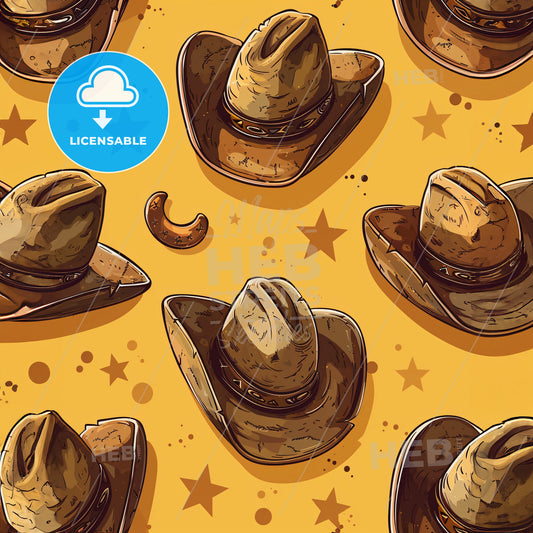 A Pattern Of Cowboy Hats