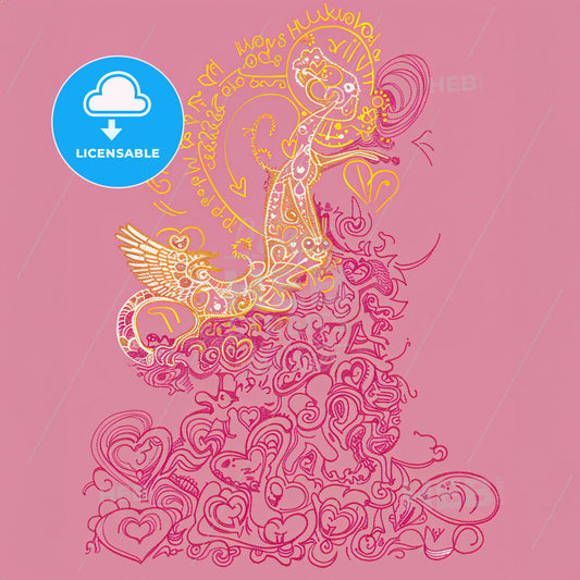 A Drawing Of A Dragon