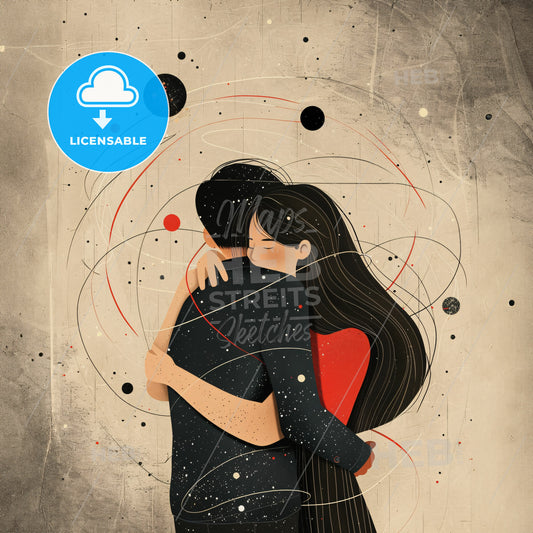 A Man And Woman Hugging