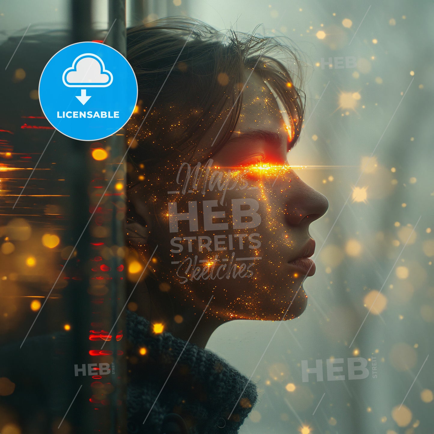 A Study in Scarlet: Reimagining Color Theory - A woman looking out a window