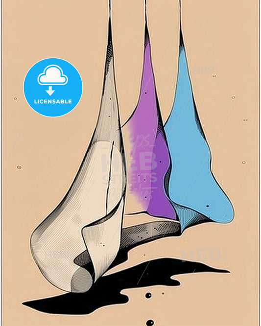 Modern Lines in Balance: Dynamic Poster Art - A drawing of a sailboat