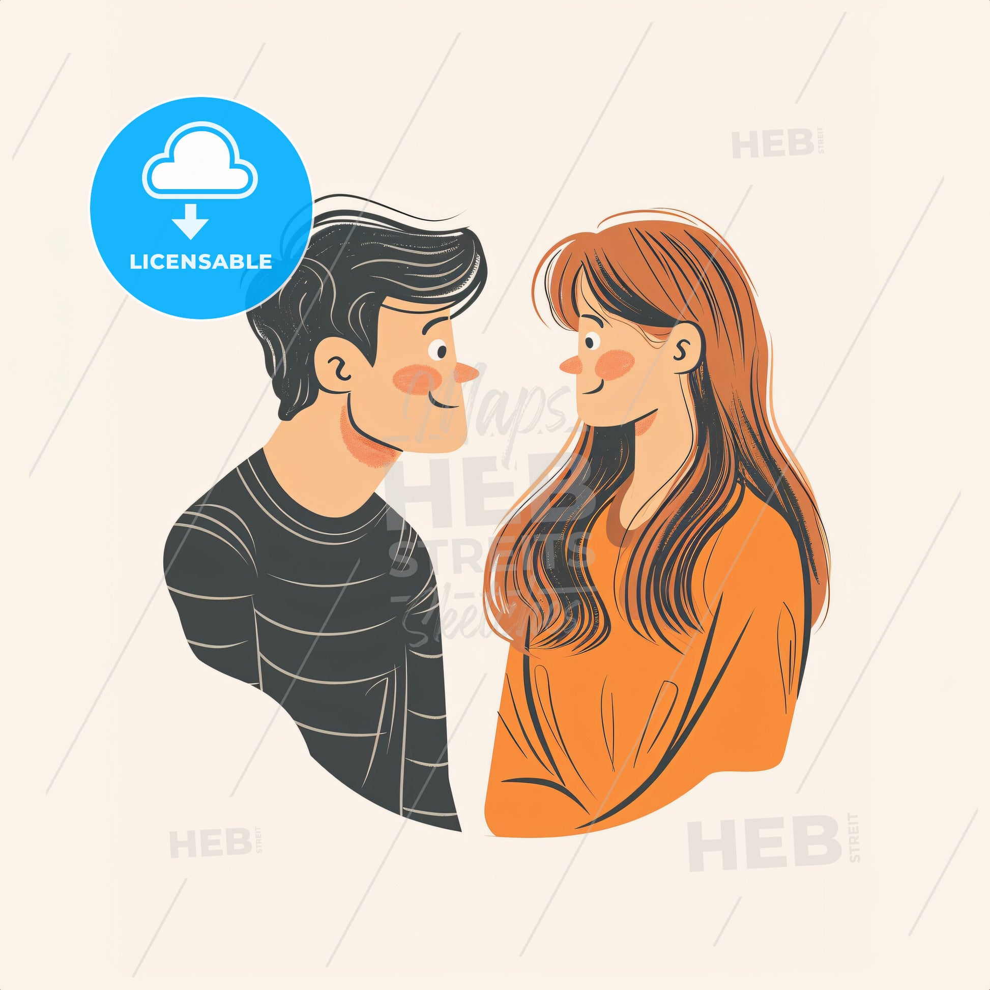 A teenager talking animatedly - A man and woman looking at each other