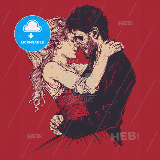 A Man And Woman Dancing