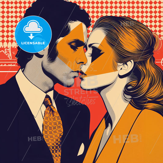 A Man And Woman With Painted Faces