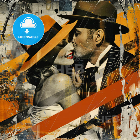 A Man And Woman Kissing