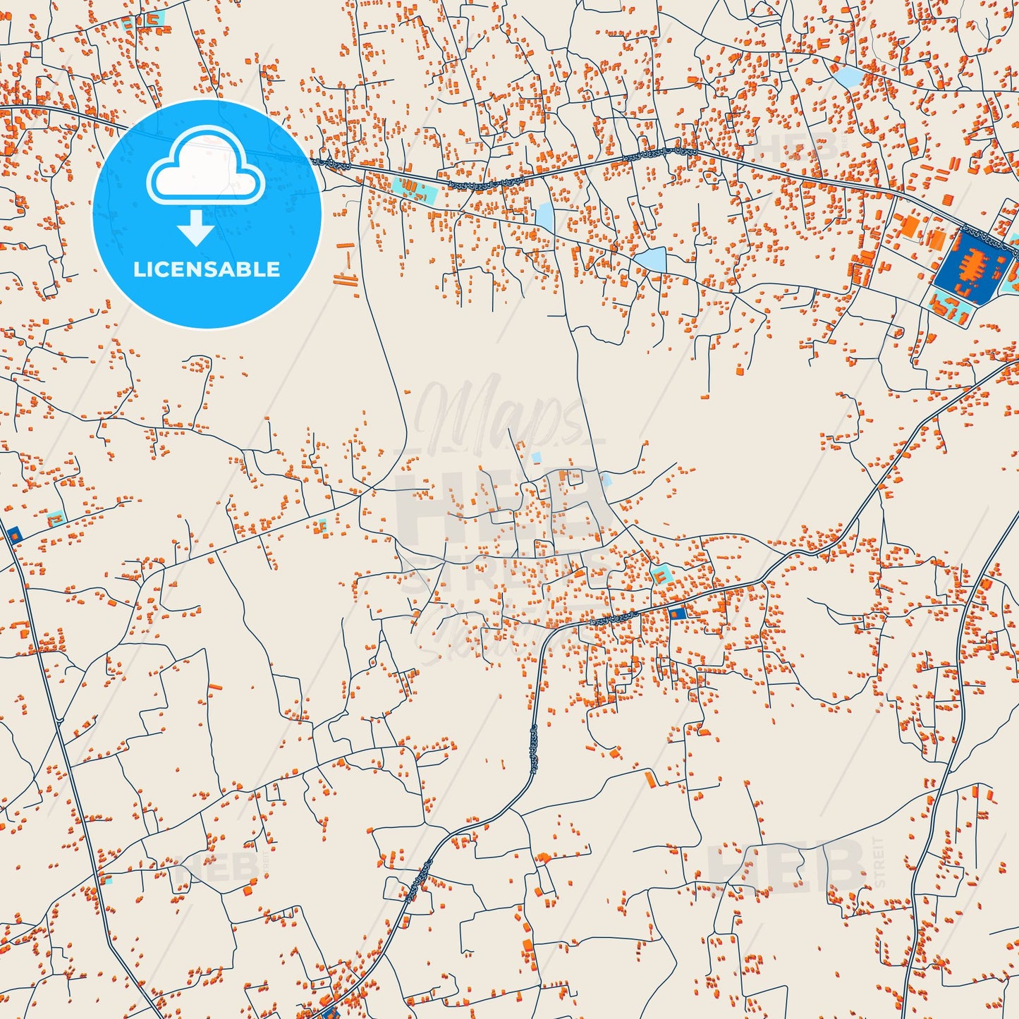 Colorful Al Ajaylat Street Map with Labels and Buildings