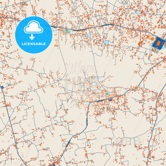 Colorful Al Ajaylat Street Map with Labels and Buildings