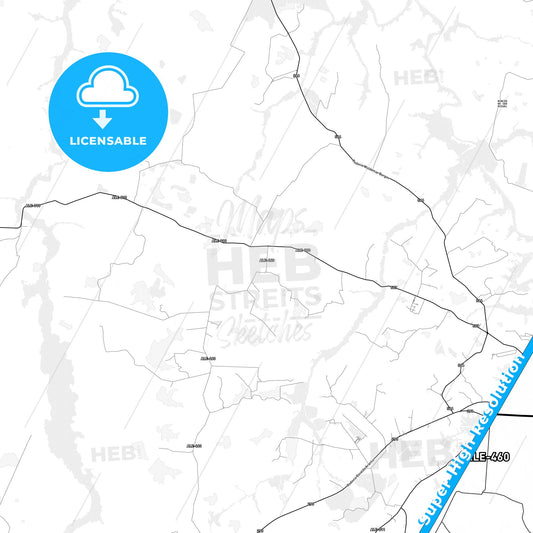 Alegrete, Brazil light map with streetnames, citynames and districts