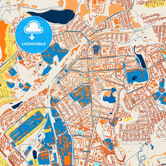Colorful Alexandrov Street Map with Labels and Buildings