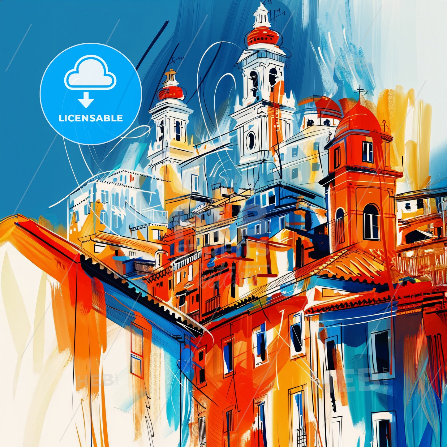 Vibrant Almería, Spain - A Colorful Painting Of A City