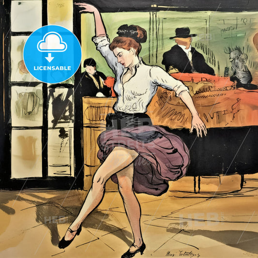 Dancer in Motion Print Template.