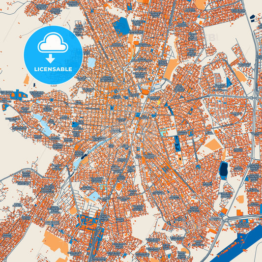 Colorful Anapolis Street Map with Labels and Buildings
