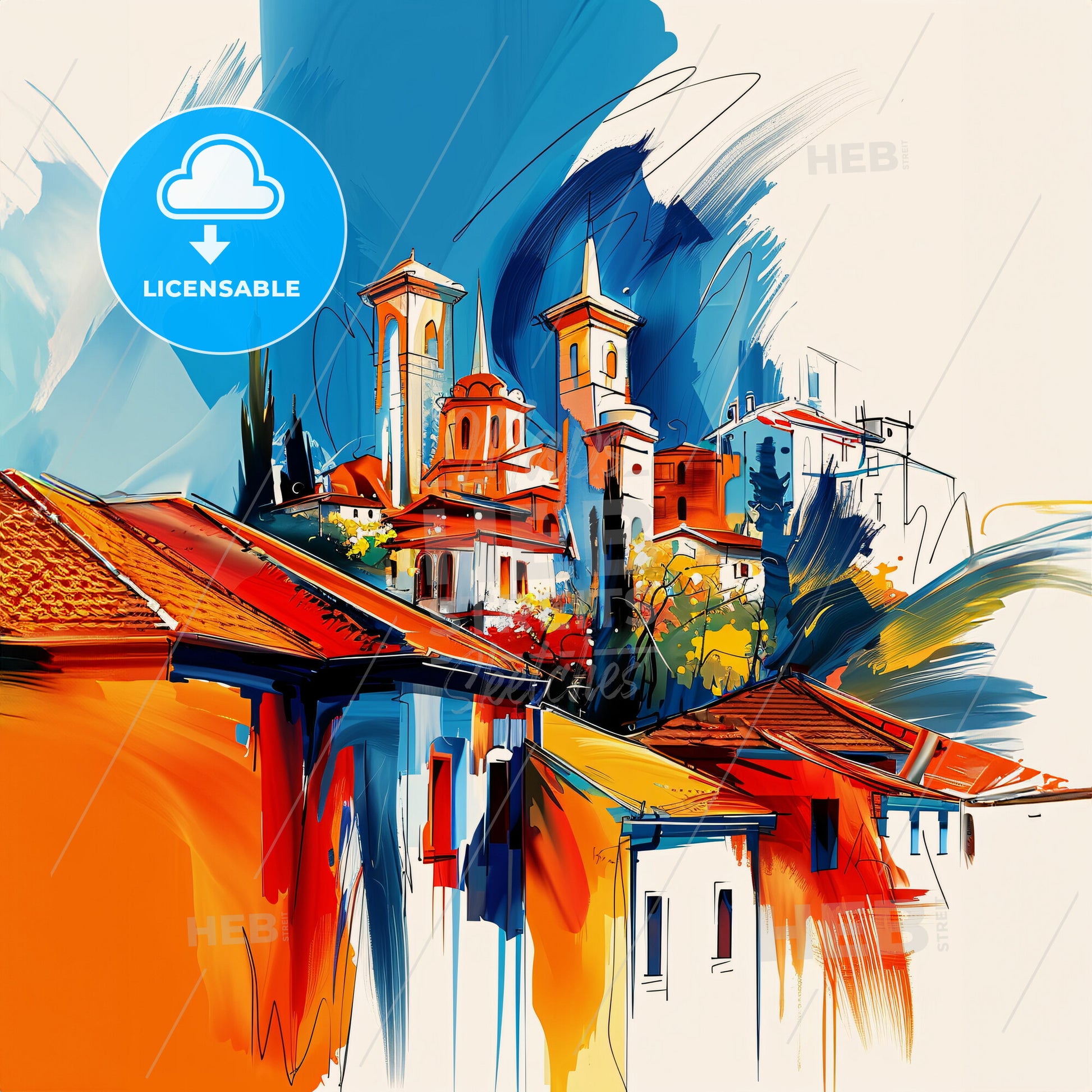 Vibrant Antalya, Turkey - A Painting Of A City