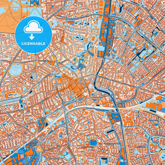 Colorful Apeldoorn Street Map with Labels and Buildings