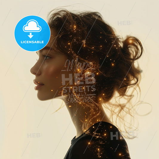 Apex Aesthetics: The Peak of Cool - A profile of a woman with glowing hair