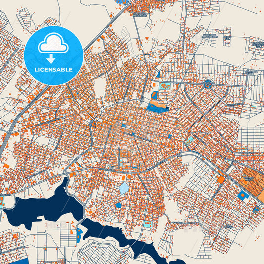 Colorful Araguaina Street Map with Labels and Buildings