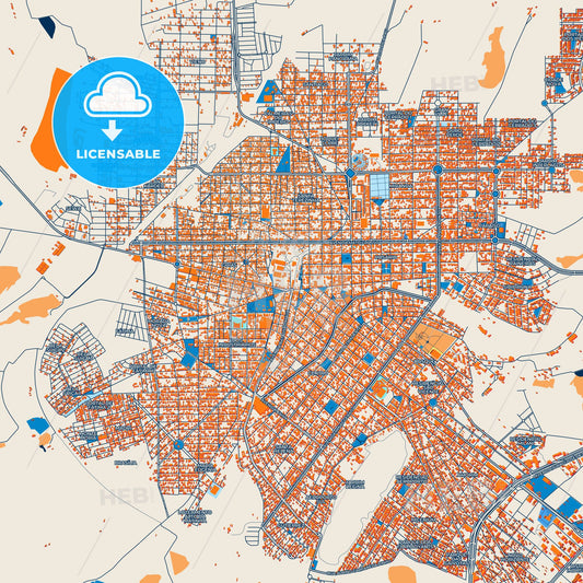 Colorful Araguari Street Map with Labels and Buildings