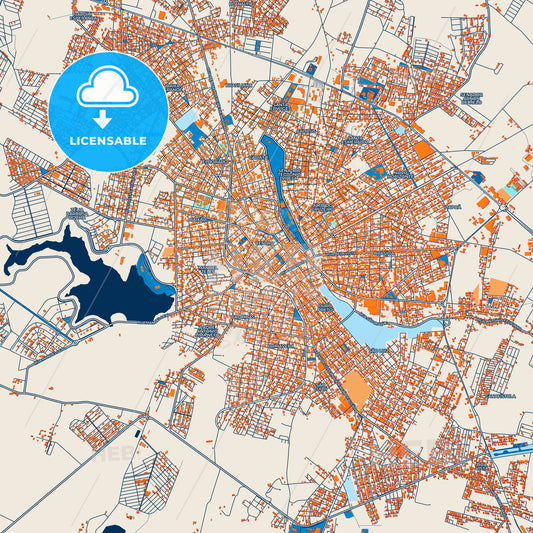 Colorful Arapiraca Street Map with Labels and Buildings